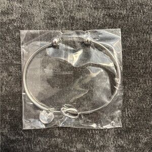 Silver “K” charm bracelet